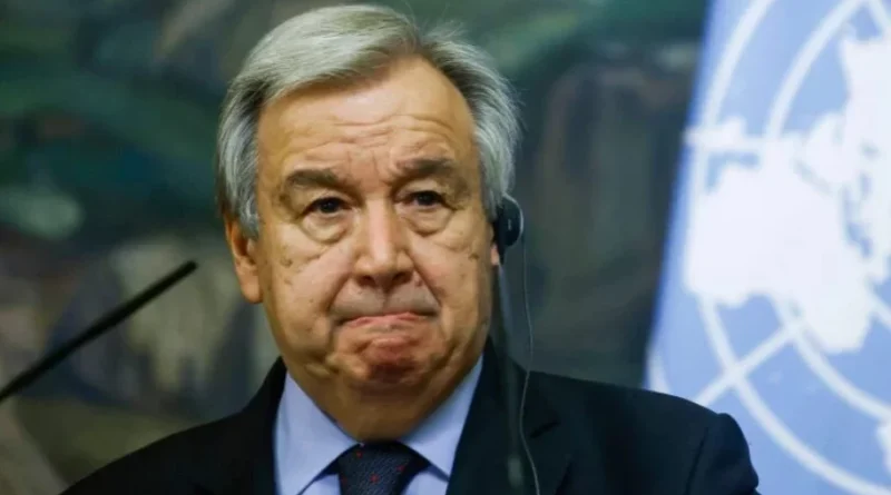 Infographic showing 64% legal rights for women globally; UN Secretary-General António Guterres speaking; Beijing+30 logo with activists.