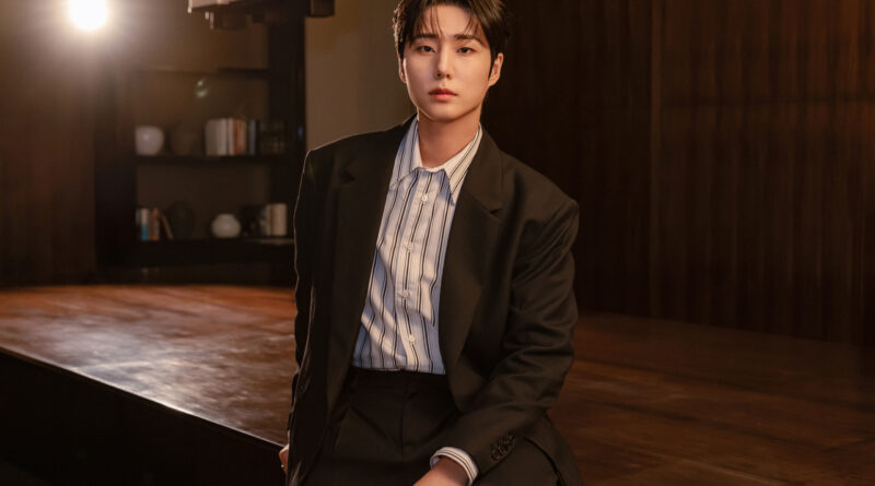 Day6 member Young K posing during an interview for his second solo album Youngest